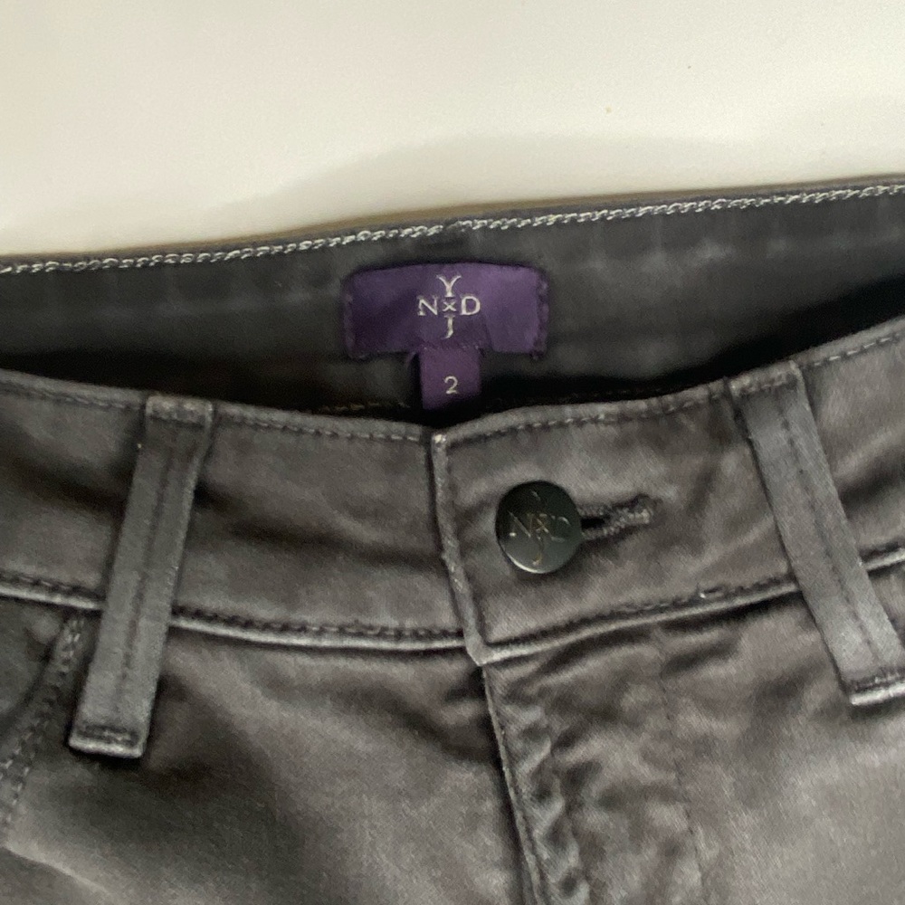 NYDJ Jade Gunmetal Denim Legging Mid Rise Size 2 - Picture 10 of 16